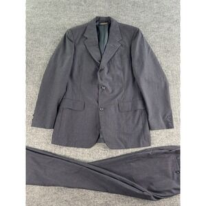 Vintage Brooks Brothers Suit 43 R Blue Wool Birdseye Brooksgate Union 34x31